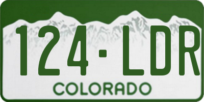 CO license plate 124LDR