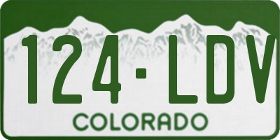 CO license plate 124LDV