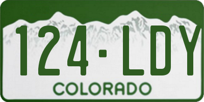 CO license plate 124LDY