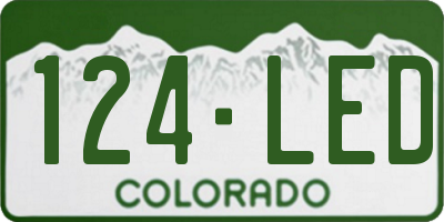 CO license plate 124LED