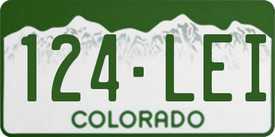 CO license plate 124LEI
