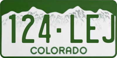 CO license plate 124LEJ