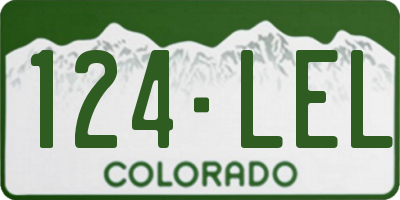 CO license plate 124LEL