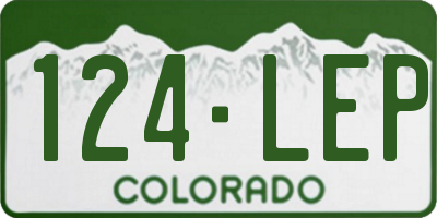 CO license plate 124LEP