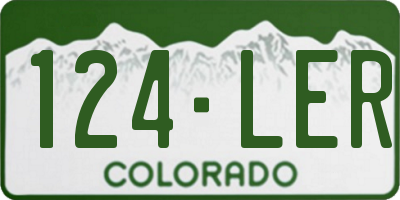 CO license plate 124LER