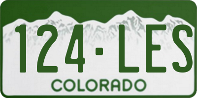 CO license plate 124LES