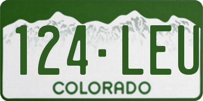 CO license plate 124LEU