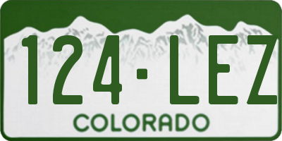 CO license plate 124LEZ