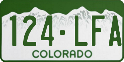 CO license plate 124LFA