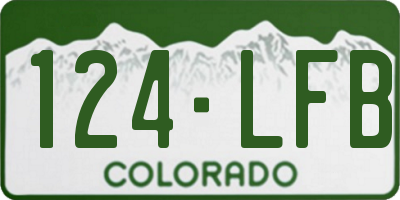 CO license plate 124LFB