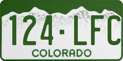 CO license plate 124LFC