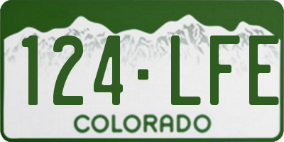 CO license plate 124LFE