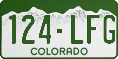 CO license plate 124LFG