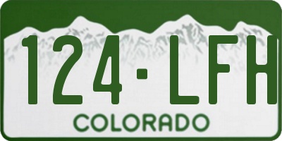 CO license plate 124LFH