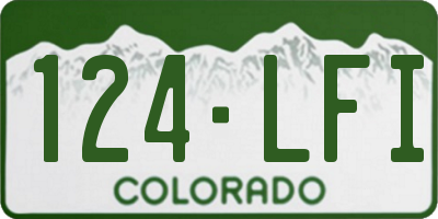 CO license plate 124LFI