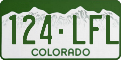 CO license plate 124LFL