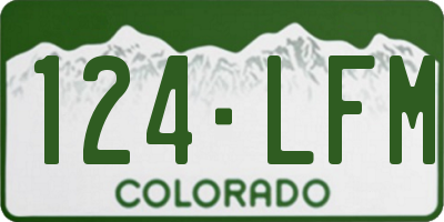 CO license plate 124LFM
