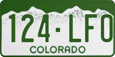 CO license plate 124LFO