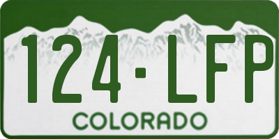CO license plate 124LFP