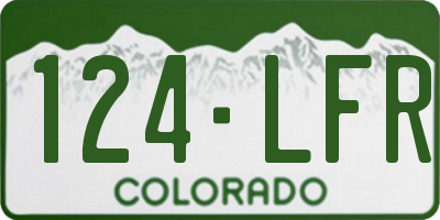 CO license plate 124LFR