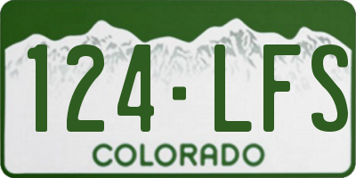 CO license plate 124LFS
