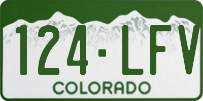 CO license plate 124LFV