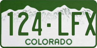 CO license plate 124LFX