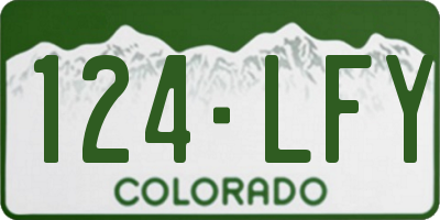 CO license plate 124LFY