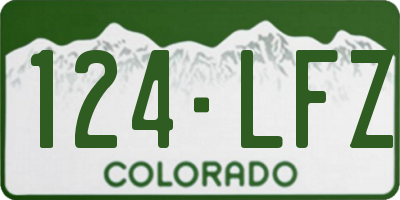 CO license plate 124LFZ