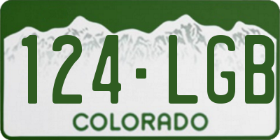 CO license plate 124LGB