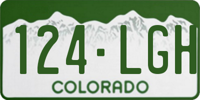 CO license plate 124LGH