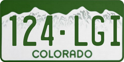 CO license plate 124LGI
