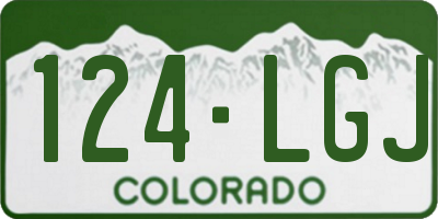 CO license plate 124LGJ