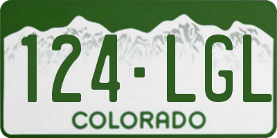 CO license plate 124LGL