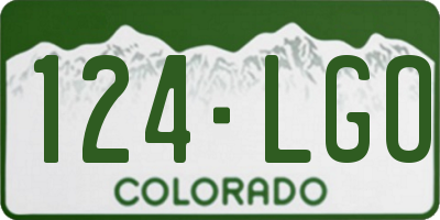 CO license plate 124LGO