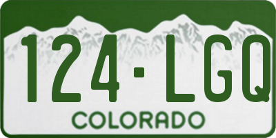 CO license plate 124LGQ