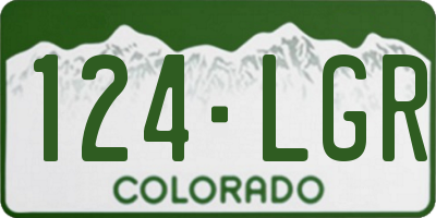 CO license plate 124LGR