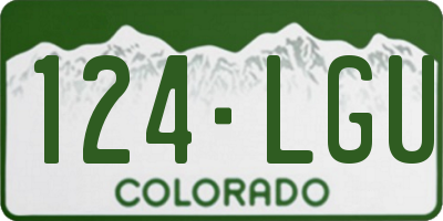 CO license plate 124LGU
