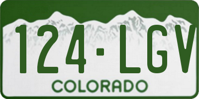 CO license plate 124LGV