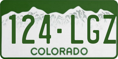 CO license plate 124LGZ