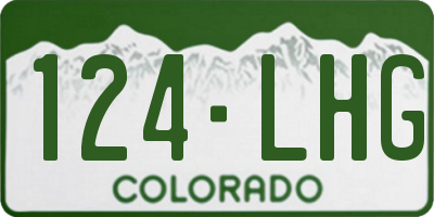 CO license plate 124LHG