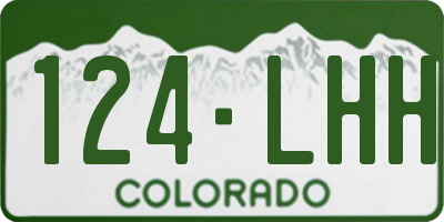 CO license plate 124LHH