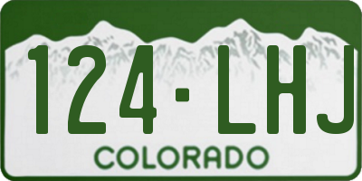 CO license plate 124LHJ