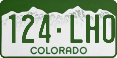 CO license plate 124LHO
