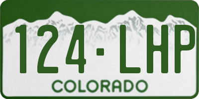 CO license plate 124LHP