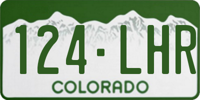 CO license plate 124LHR