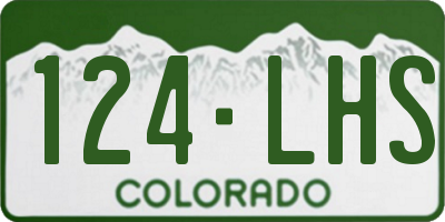 CO license plate 124LHS