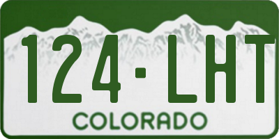 CO license plate 124LHT