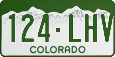 CO license plate 124LHV