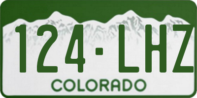 CO license plate 124LHZ